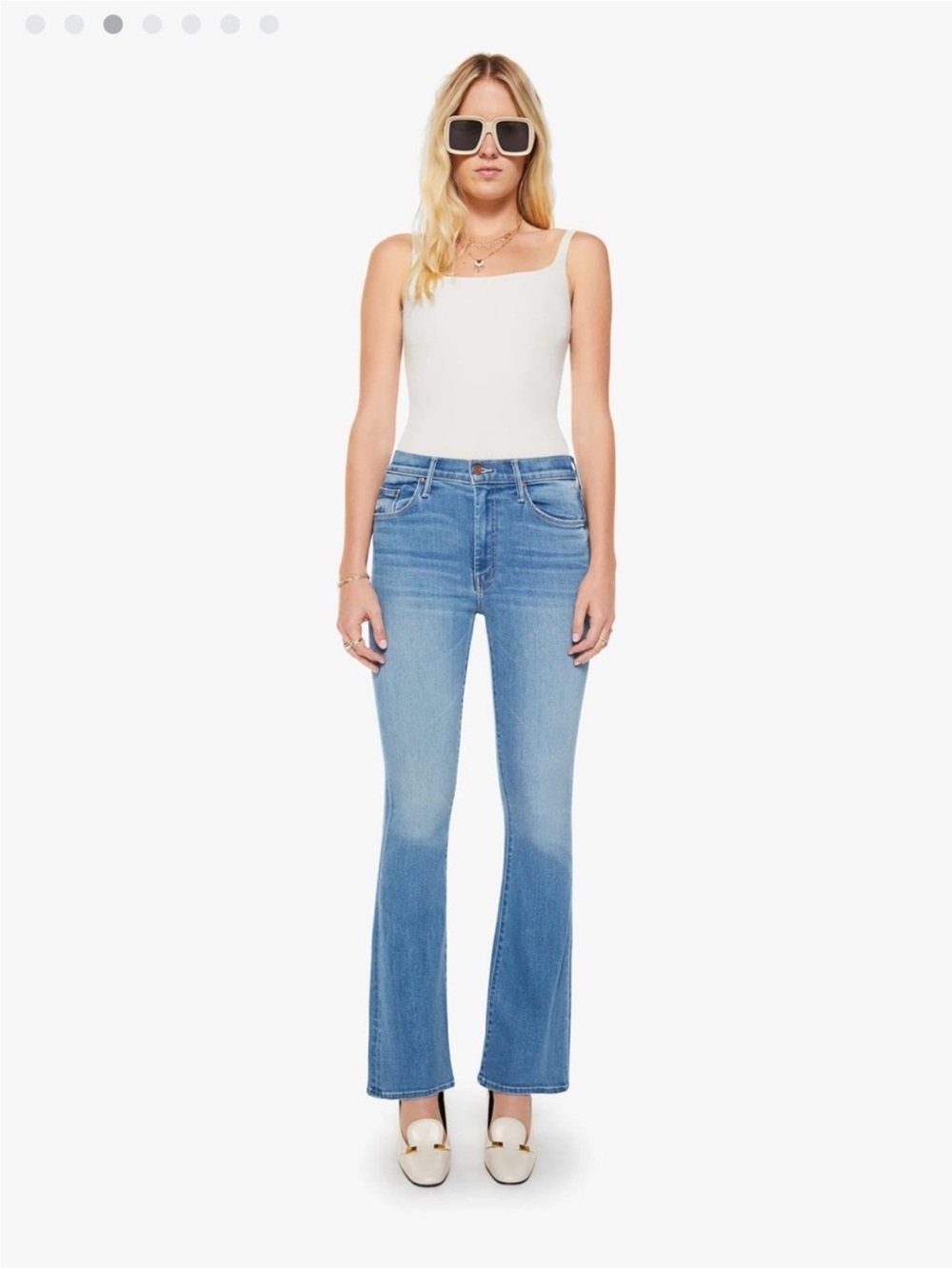 MOTHER The Weekender Jean in Layover Wash